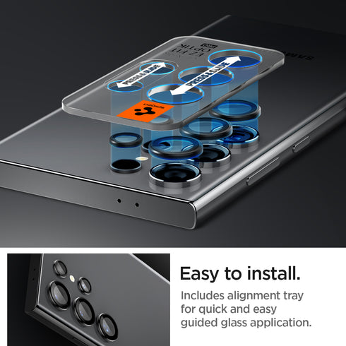 Protector de lente Spigen Galaxy S24 Ultra – Optik Pro EZ Fit (paquete de 2)